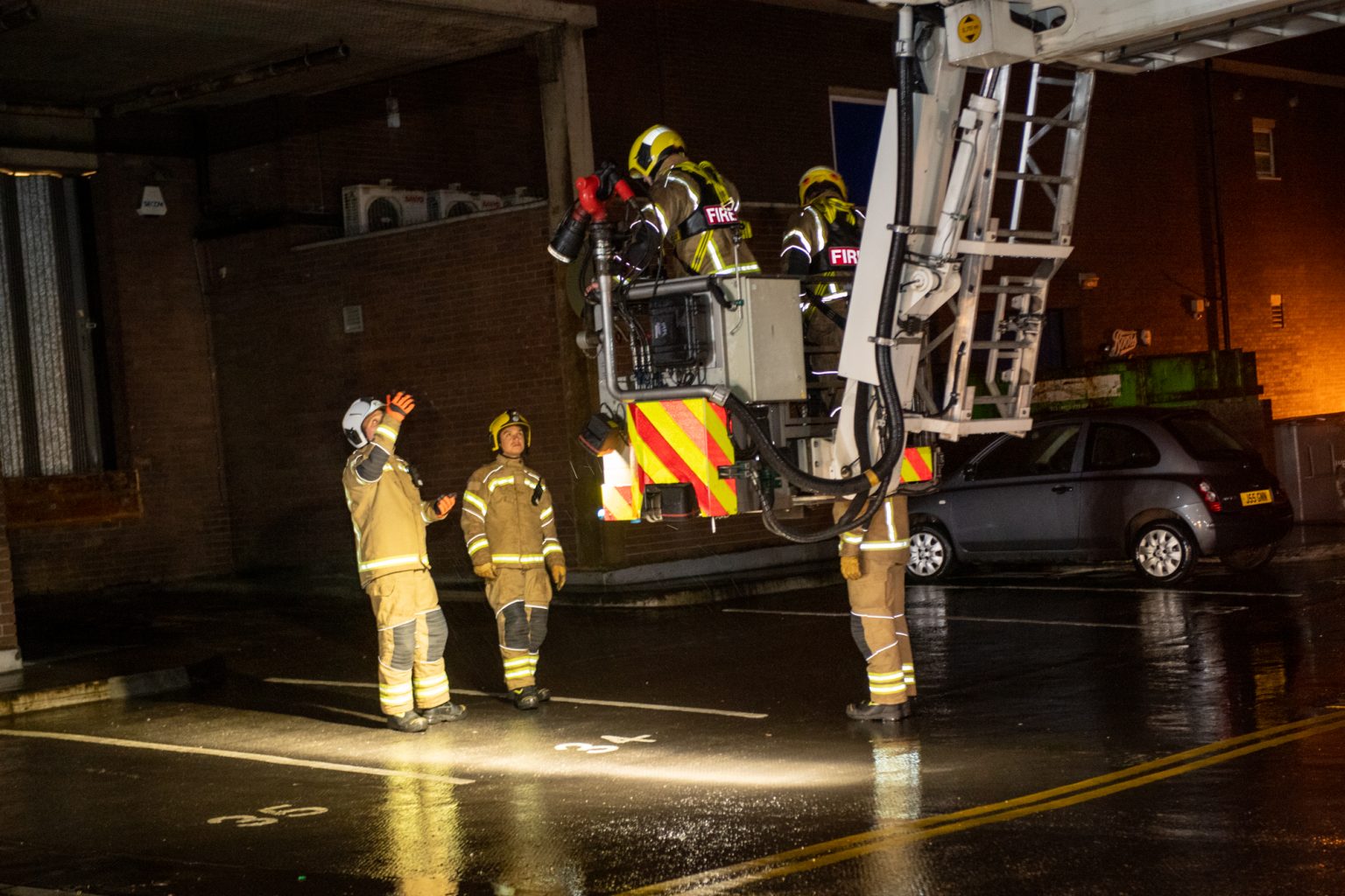 High rise fire scenario used in town centre training exercise ...